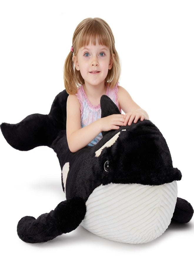 MorisMos 31.5Inch Orca Stuffed Animal, Realistic Stuffed Orca Plush Toy, Soft Killer Whale Stuffed Animal Toy Sea Animal Gift for Kids Birthday Christmas - Image 1